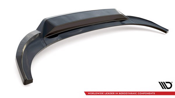 Maxton Central Rear Splitter (With Vertical Bars) Audi A3 Sportback 8Y - Gloss Black