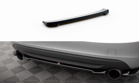 Maxton Central Rear Splitter For Volvo S60 R-Design Mk2 - Gloss Black