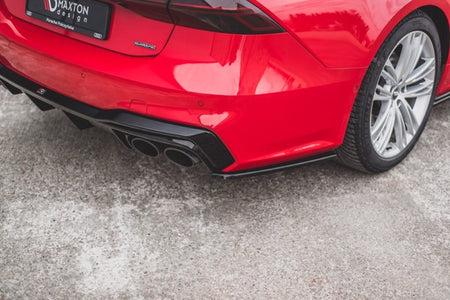 Maxton Rear Side Splitters Audi S7 C8 - Gloss Black
