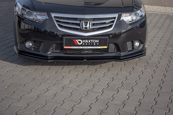 Maxton Front Splitter  Honda Accord VIii (Cu Series) Facelift - Gloss Black