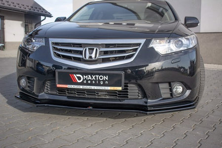 Maxton Front Splitter  Honda Accord VIii (Cu Series) Facelift - Gloss Black