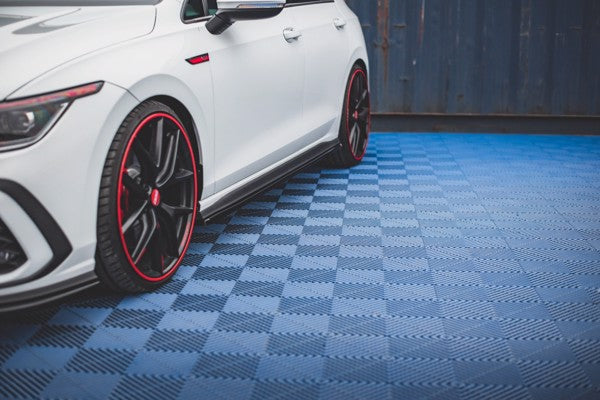Maxton Side Skirts Diffusers Volkswagen Golf 8 Gti - Gloss Black
