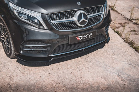 Maxton Front Splitter V.4 Mercedes-Benz V-Class Amg-Line W447 Facelift - Gloss Black