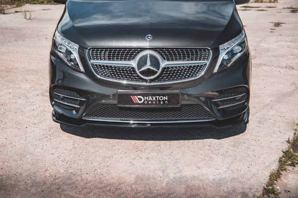 Maxton Front Splitter V.4 Mercedes-Benz V-Class Amg-Line W447 Facelift - Gloss Black