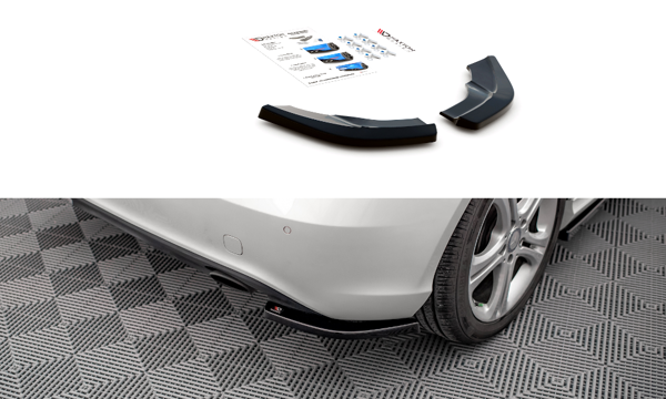 Maxton Rear Side Splitters V.2 Mercedes-Benz A W176 - Gloss Black