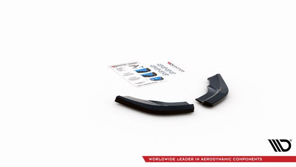 Maxton Rear Side Splitters V.2 Mercedes-Benz A W176 - Gloss Black