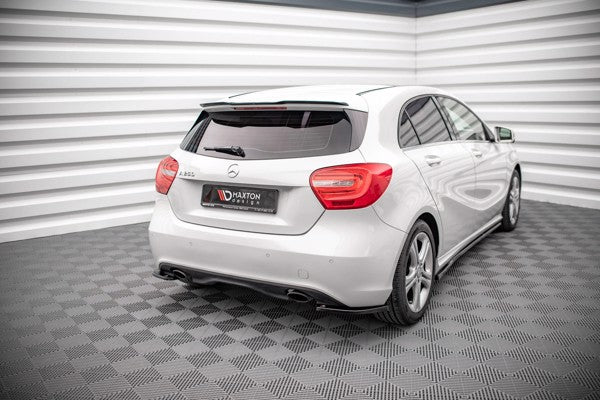 Maxton Rear Side Splitters V.2 Mercedes-Benz A W176 - Gloss Black