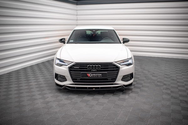 Maxton Front Splitter V.2 Audi A6 C8 - Gloss Black