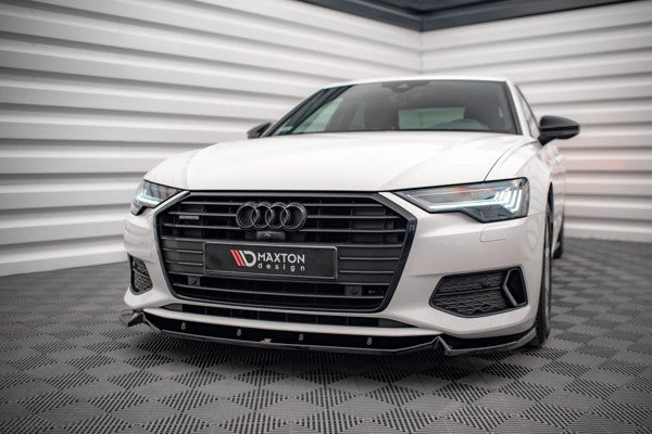 Maxton Front Splitter V.2 Audi A6 C8 - Gloss Black