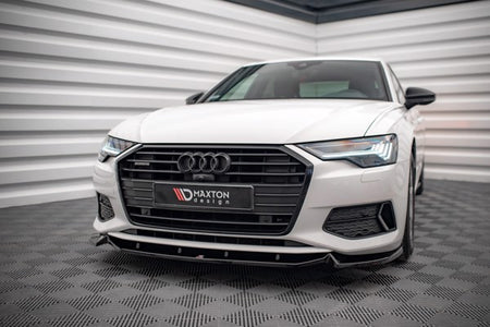 Maxton Front Splitter V.2 Audi A6 C8 - Gloss Black