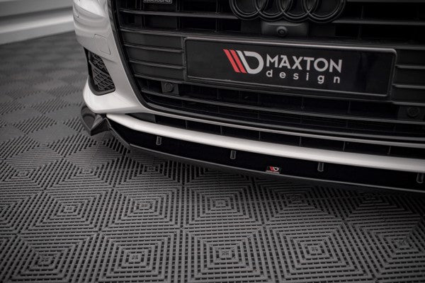 Maxton Front Splitter V.2 Audi A6 C8 - Gloss Black