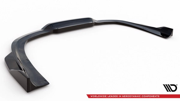 Maxton Central Rear Splitter (With Vertical Bars) Porsche 911 Turbo S 992 - Gloss Black