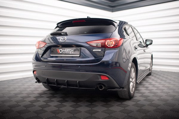 Maxton Rear Side Splitters Mazda 3 Mk3 - Gloss Black