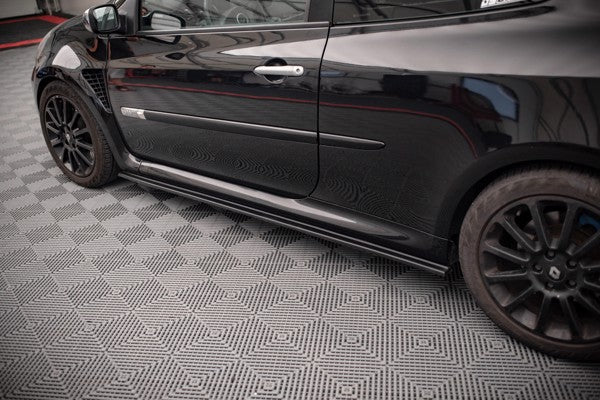 Maxton Side Skirts Diffusers Renault Clio Mk3 RS - Gloss Black
