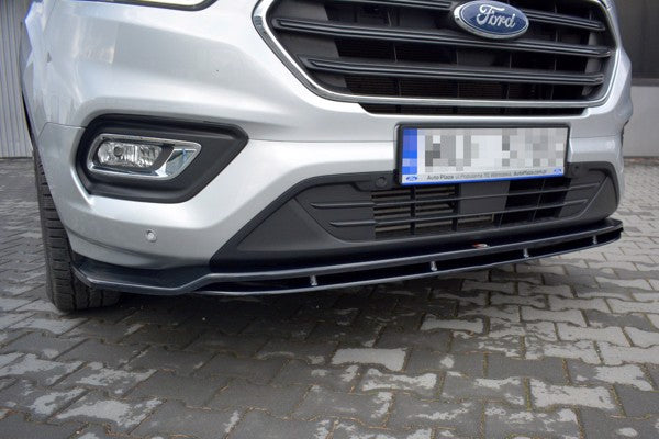 Maxton Front Splitter Ford Transit Custom Mk.1 Fl - Gloss Black