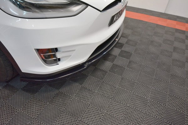 Maxton Front Splitter V.1 Tesla Model X - Gloss Black