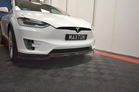 Maxton Front Splitter V.1 Tesla Model X - Gloss Black