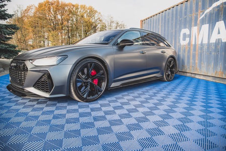 Maxton Side Skirts Diffusers V.2 Audi RS6 C8 / RS7 C8 - Gloss Black