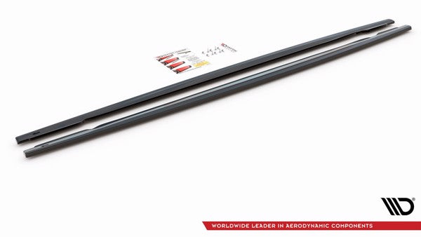 Maxton Side Skirts Diffusers V.2 Audi RS6 C8 / RS7 C8 - Gloss Black