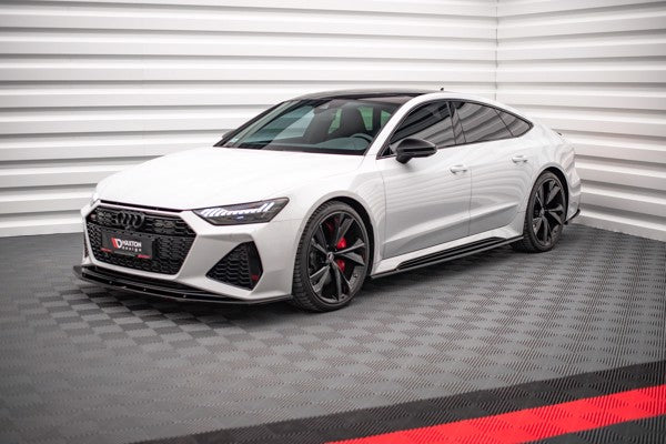Maxton Side Skirts Diffusers V.2 Audi RS6 C8 / RS7 C8 - Gloss Black