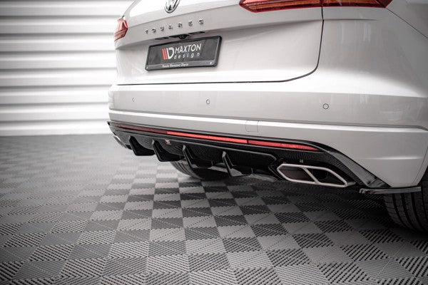 Maxton Rear Valance Volkswagen Touareg R-Line Mk3 - Gloss Black