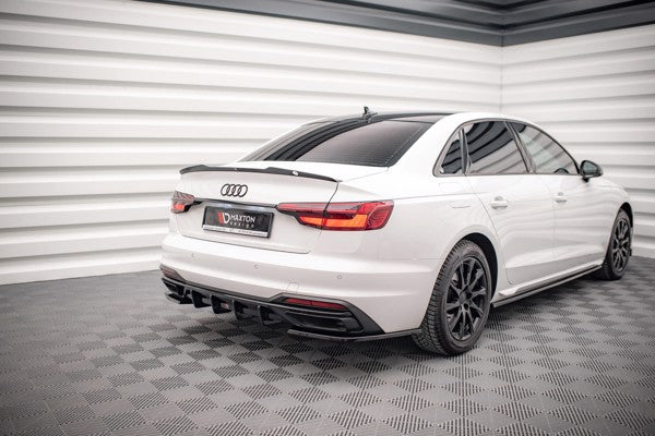 Maxton Rear Side Splitters Audi A4 B9 Facelift - Gloss Black