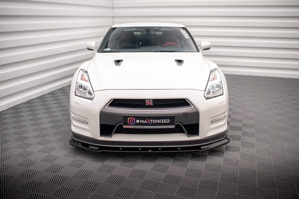Maxton Front Splitter Nissan Gtr R35 Facelift - Gloss Black