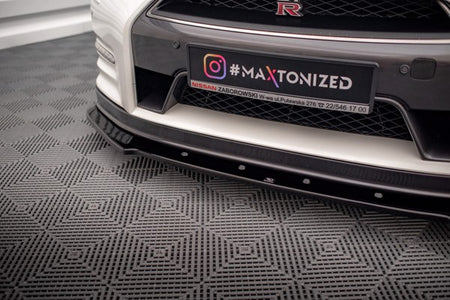 Maxton Front Splitter Nissan Gtr R35 Facelift - Gloss Black