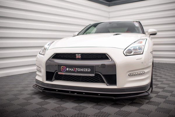 Maxton Front Splitter Nissan Gtr R35 Facelift - Gloss Black