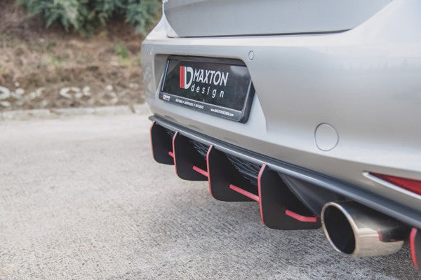 Maxton Racing Durability Rear Diffuser V.1 VW Golf 7 Gti - Black