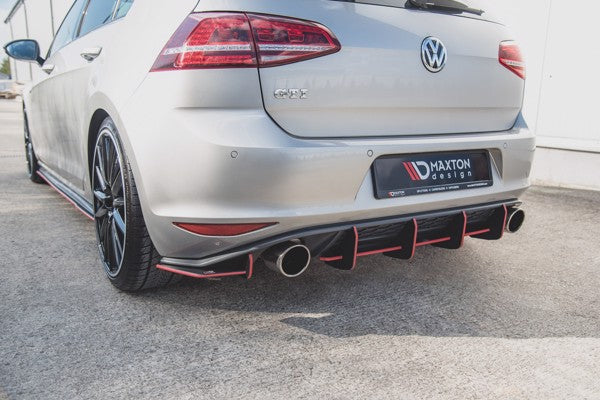 Maxton Racing Durability Rear Diffuser V.1 VW Golf 7 Gti - Black