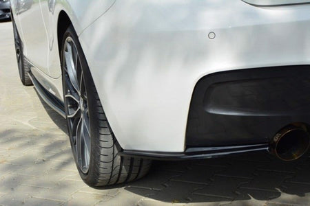Maxton Rear Side Splitters BMW 1 F20/F21 M-Power (Preface) - Gloss Black