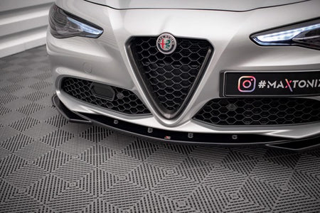 Maxton Front Splitter V.2 Alfa Romeo Giulia Sport - Gloss Black