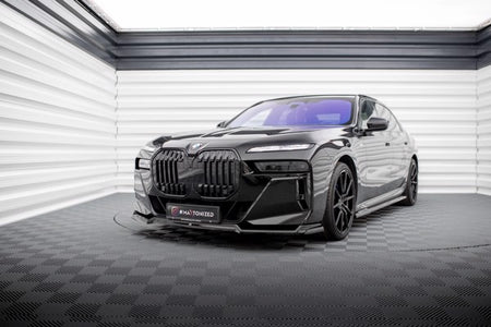 Maxton Front Splitter V.3 BMW 7 M-Pack / M760E G70 - Gloss Black