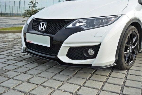 Maxton Front Splitter Honda Civic Mk9 Facelift - Gloss Black
