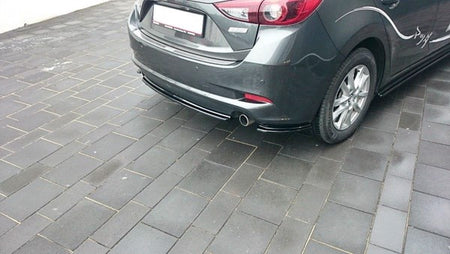 Maxton Central Rear Splitter Mazda 3 Bm (Mk3) Facelift (Without Vertical Bars) - Gloss Black