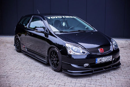 Maxton Side Skirts Diffusers Honda Civic Ep3 (Mk7) Type-R/S Facelift - Gloss