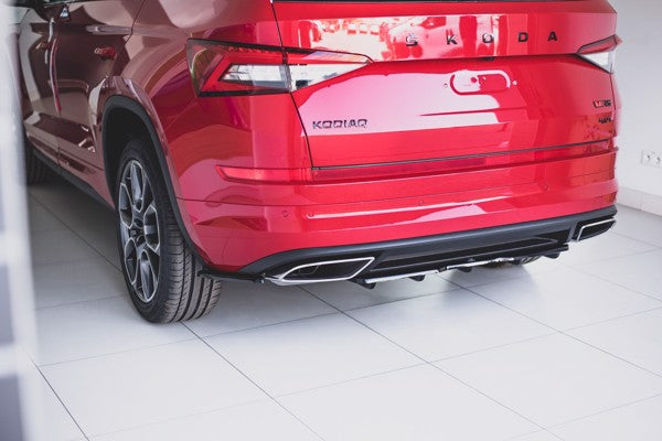 Maxton Rear Side Splitters Skoda Kodiaq RS - Gloss Black
