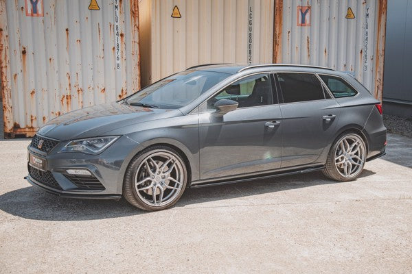Maxton Side Skirts Diffusers V.5 Seat Leon Cupra / Fr Mk3 Fl - Gloss Black
