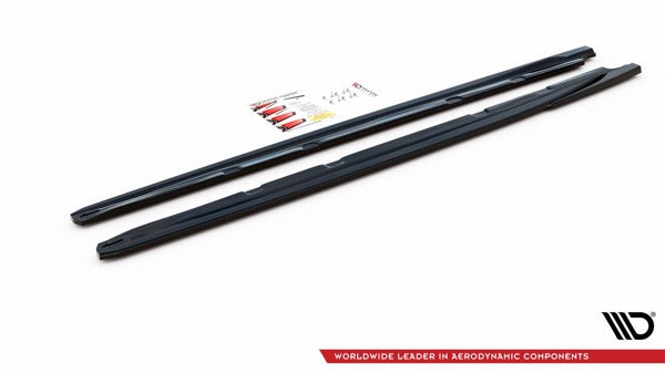 Maxton Side Skirts Diffusers V.5 Seat Leon Cupra / Fr Mk3 Fl - Gloss Black