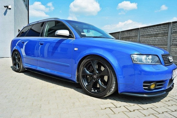 Maxton Side Skirts Diffusers Audi S4 / A4 / A4 S-Line B6 / B7  - Gloss Black