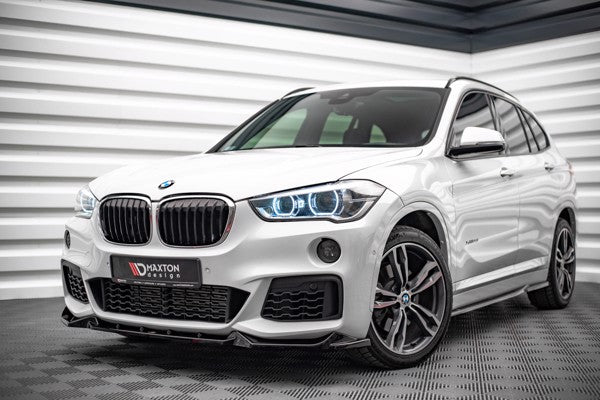 Maxton Front Splitter V.2 BMW X1 M-Pack F48 - Gloss Black