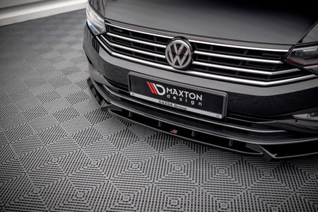 Maxton Front Splitter V.2 Volkswagen Passat B8 Facelift - Gloss Black