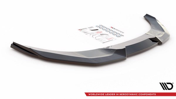 Maxton Front Splitter V.2 Nissan 370Z Nismo Facelift - Gloss Black