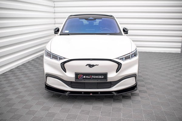Maxton Front Splitter V.1 Ford Mustang Mach-E Mk1 - Gloss Black