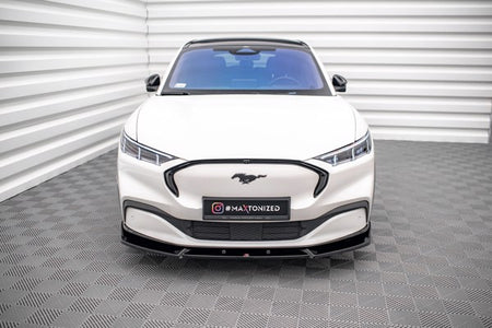Maxton Front Splitter V.1 Ford Mustang Mach-E Mk1 - Gloss Black