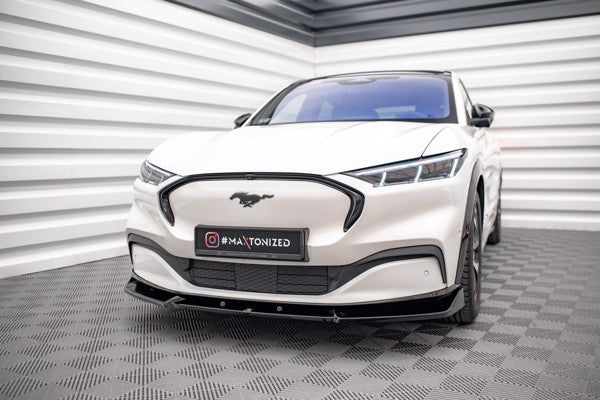 Maxton Front Splitter V.1 Ford Mustang Mach-E Mk1 - Gloss Black