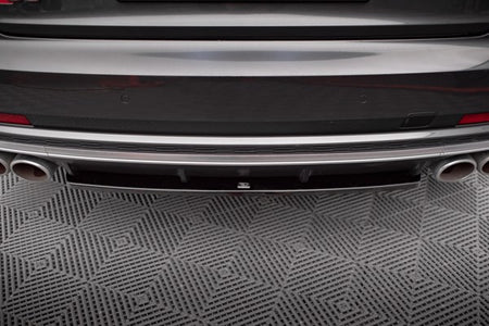 Maxton Central Rear Splitter For Audi S8 D5 - Gloss Black