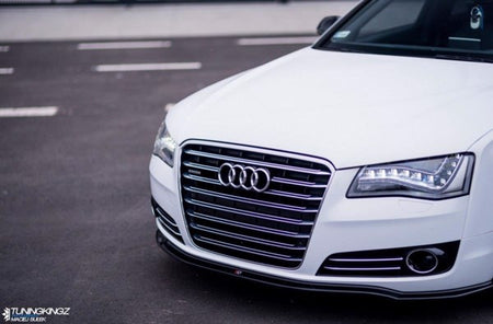 Maxton Front Splitter V.1 Audi A8 D4 - Gloss Black