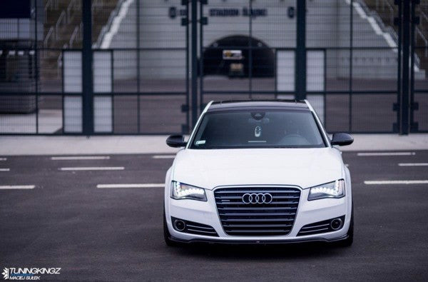 Maxton Front Splitter V.1 Audi A8 D4 - Gloss Black